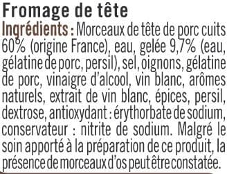 U Fromage de tête viande de porc français 300g packshot