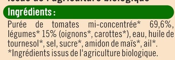 U Sauce tomate aux petits légumes packshot