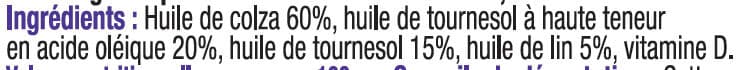 U Mélange 4 huiles bouteille de 50cl packshot