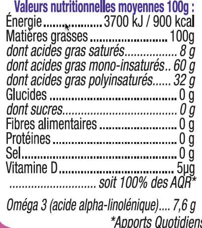 U Mélange 4 huiles bouteille de 50cl packshot