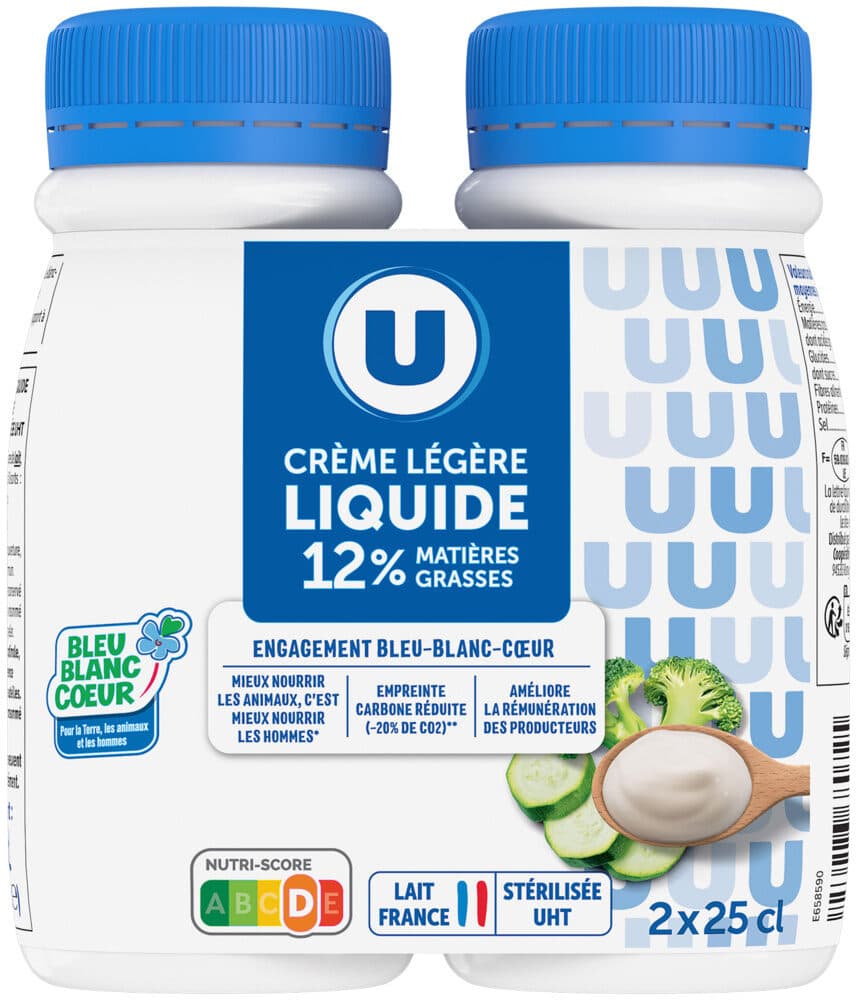 U Crème légère liquide Bleu Blanc Coeur, 12%MG packshot