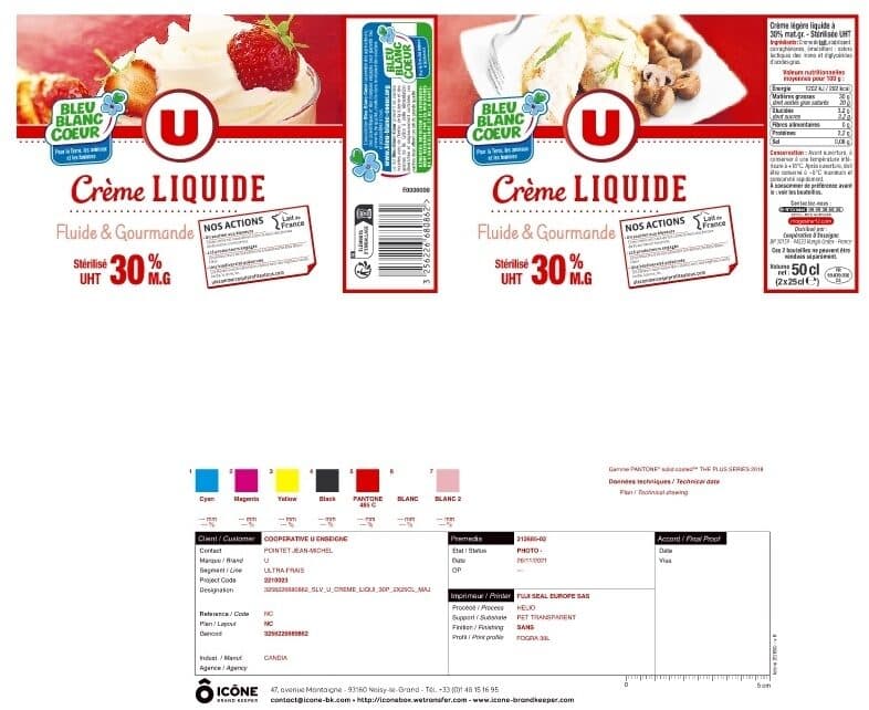 U Crème entière liquide 30%MG packshot