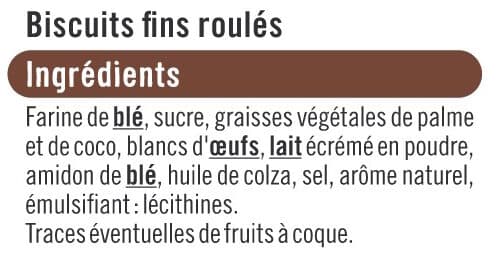 U Biscuits cigarettes paquet de 200g packshot