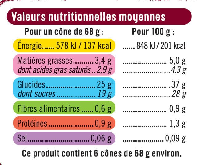 U Cônes sorbet mangue passion - X6 408G packshot