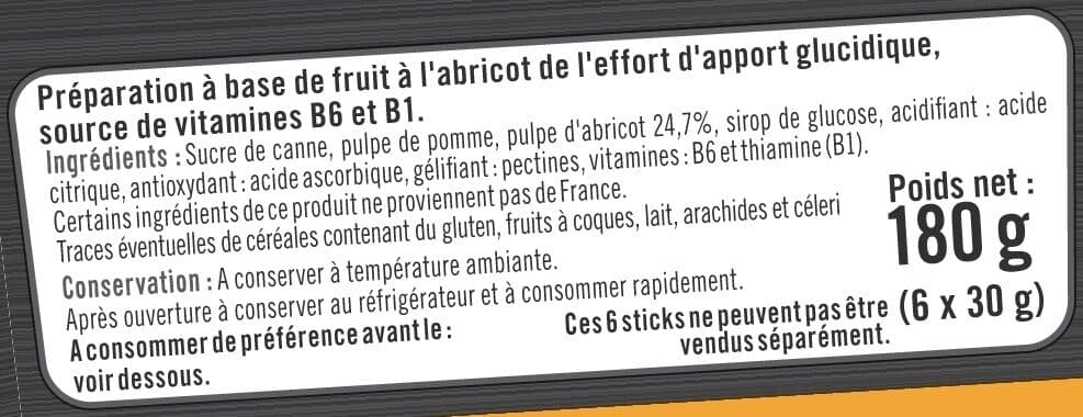 U Booster sport + goût abricot packshot