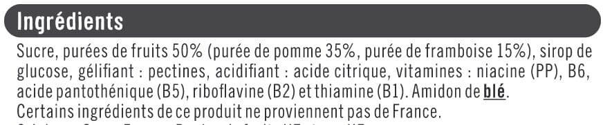 U Pâtes de fruits énergie framboise packshot