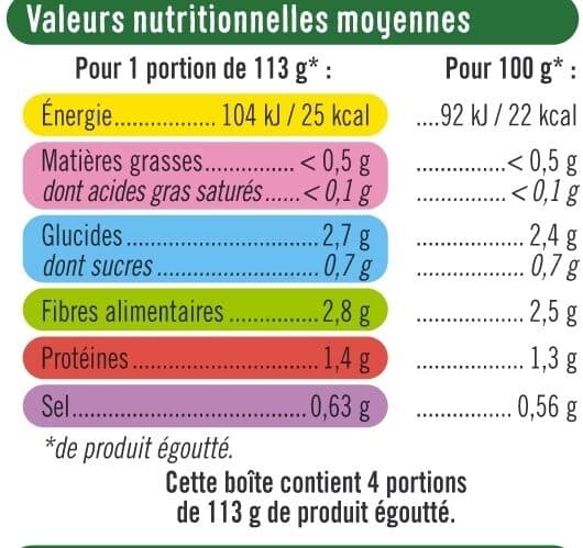 U Mélange haricots verts et beurre très fins - Boîte de 455g net égoutté packshot