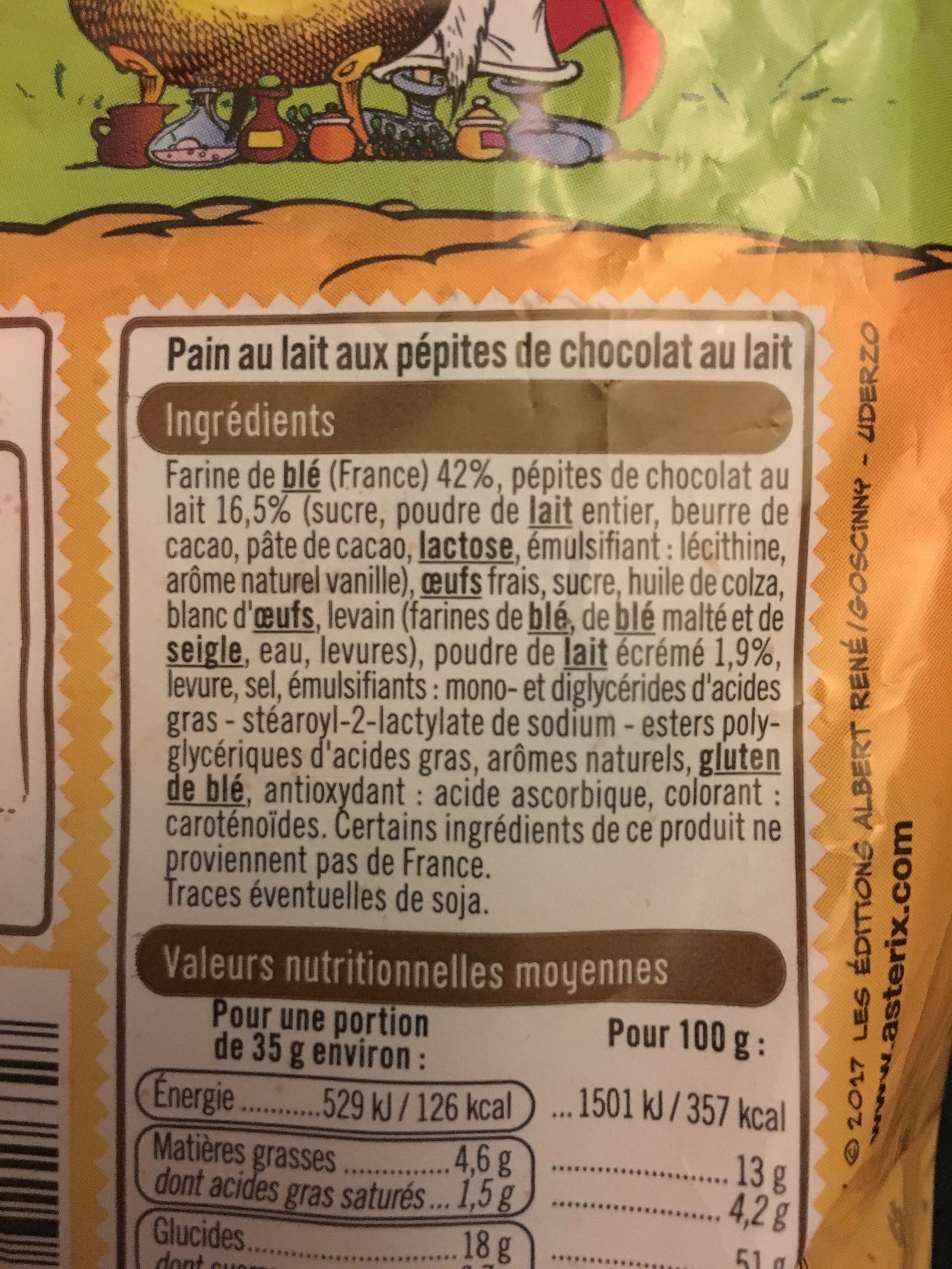U Pains au lait aux pépites de chocolat packshot