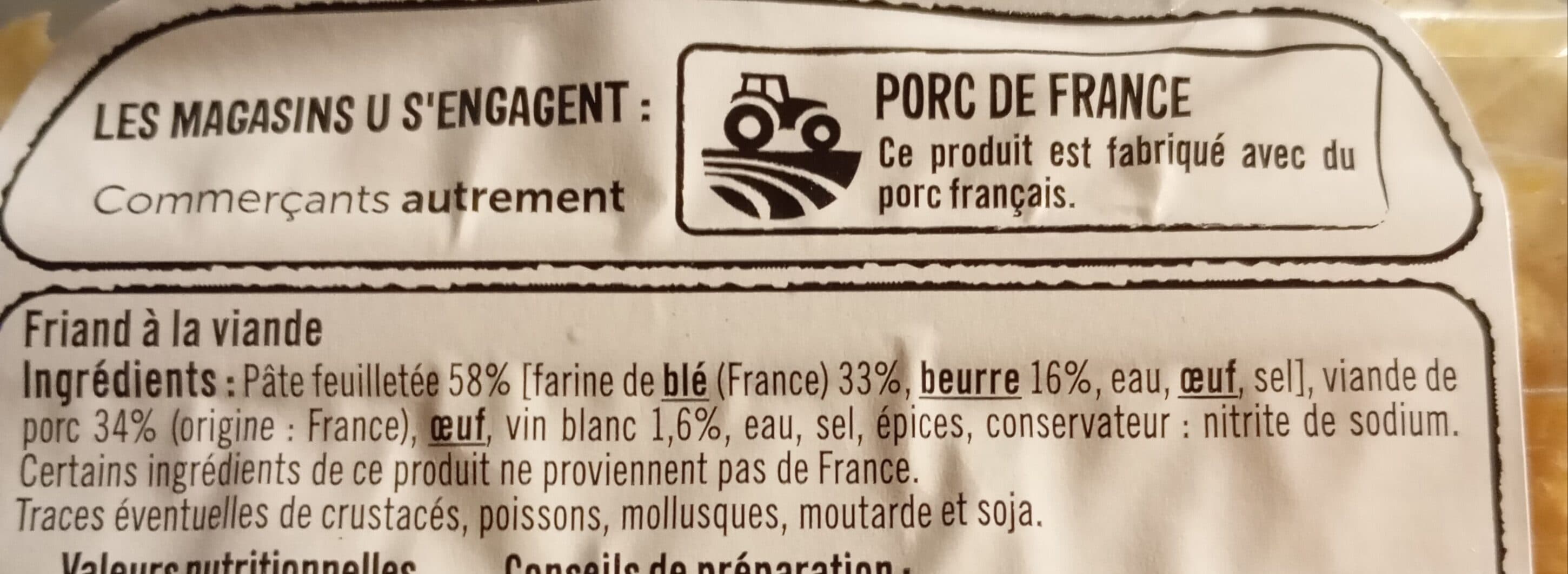 U Friands à la viande 2x110g packshot