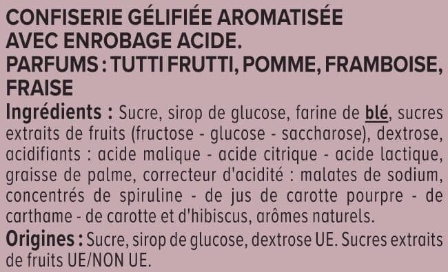 U Bonbons fils gélifiés qui piquent 180g packshot