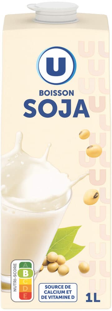 U Boisson végétale au soja calcium 1l packshot