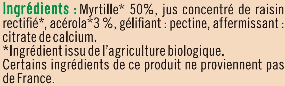 U Préparation aux fruits myrtille et acérola packshot