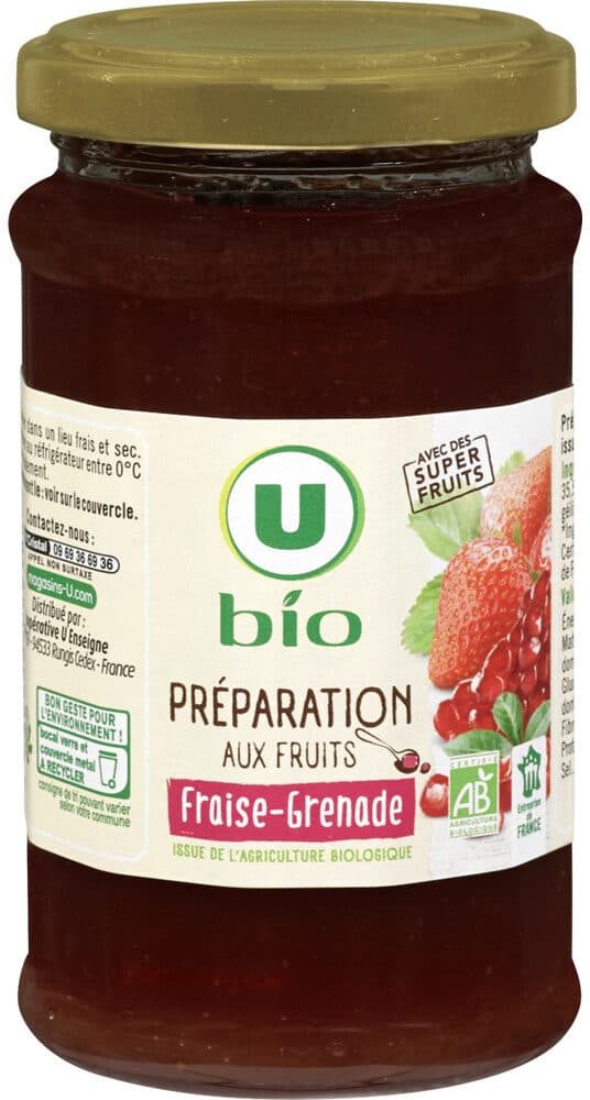 U Préparation aux fruits fraise et grenade packshot
