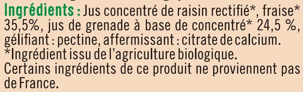 U Préparation aux fruits fraise et grenade packshot