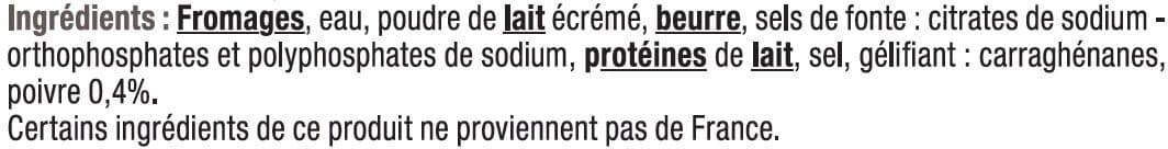 U Tranches de fromage fondu au poivre 19% de MG packshot