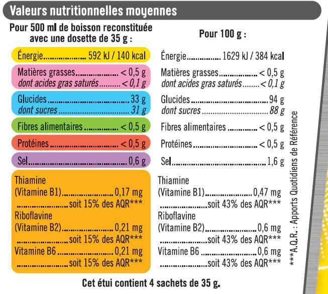 U Boisson isotonique en poudre sport citron packshot