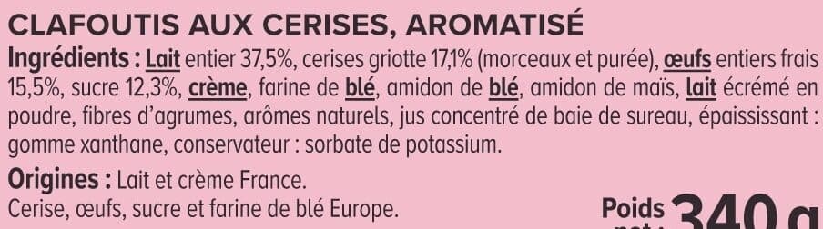 U Clafoutis aux cerise 4x85g packshot