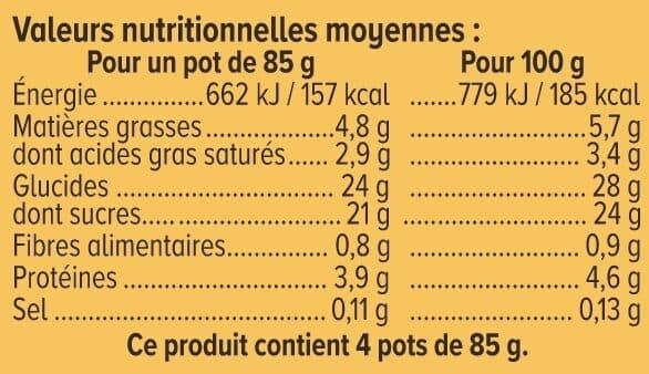 U Clafoutis aux abricots 4x85g packshot