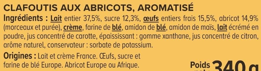 U Clafoutis aux abricots 4x85g packshot
