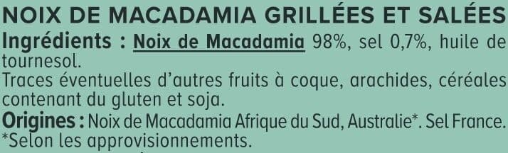 U Noix de macadamia sachet de 100g packshot