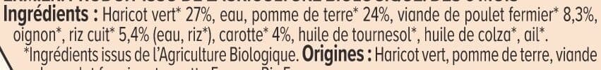 U Plat bébé du midi Haricots verts poulet, de 6 à 12 mois - 2x200g - Repas bébé packshot