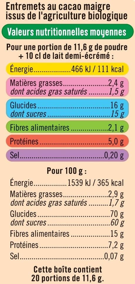 U Préparation pour entremets chocolat packshot