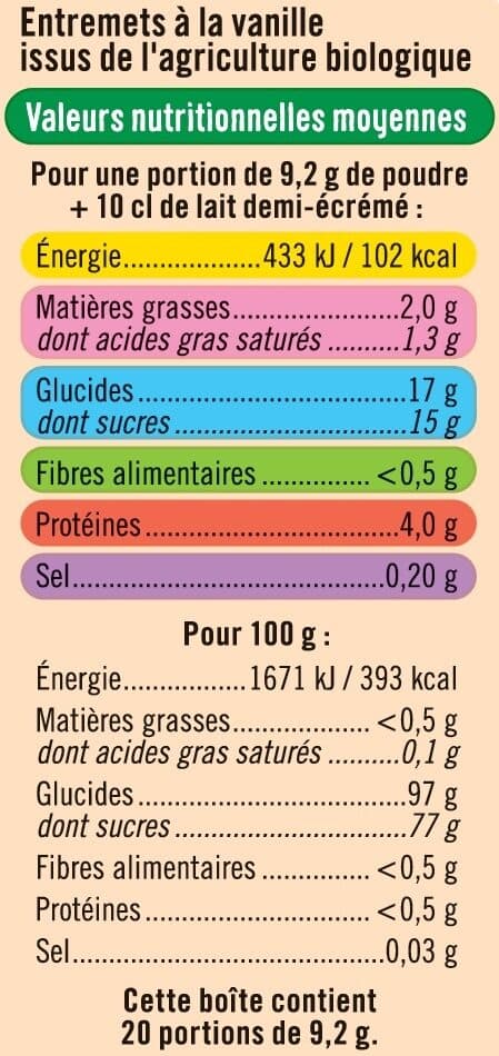 U Préparation pour entremets vanille packshot