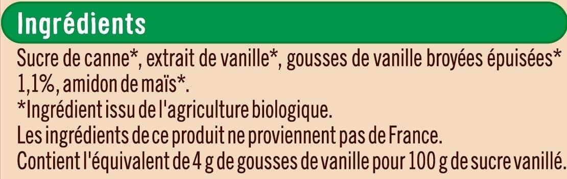 U Sucre vanillé 6x7,5g packshot