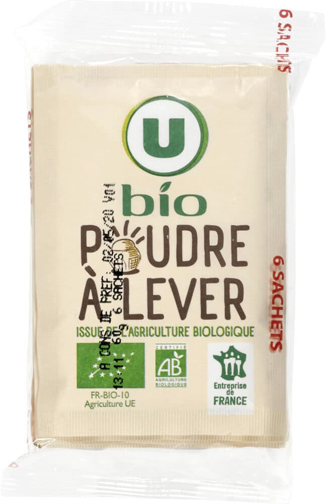 U Poudre à lever 6 sachets de 10g packshot