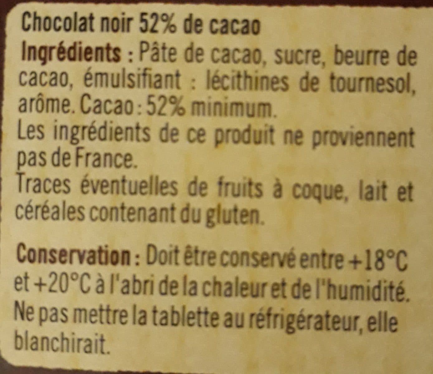 U Chocolat à patisser noir packshot