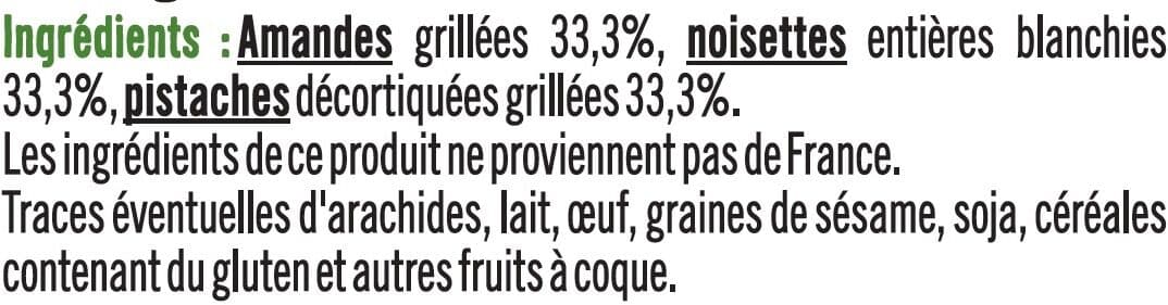 U Snacking amande noisette pistache sachet de 40g packshot