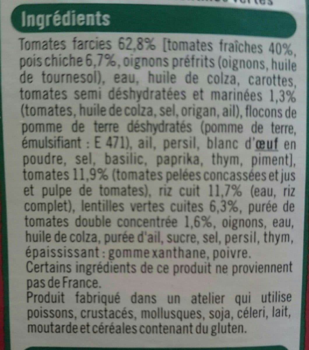 U Tomates farcies bon et végétariens packshot
