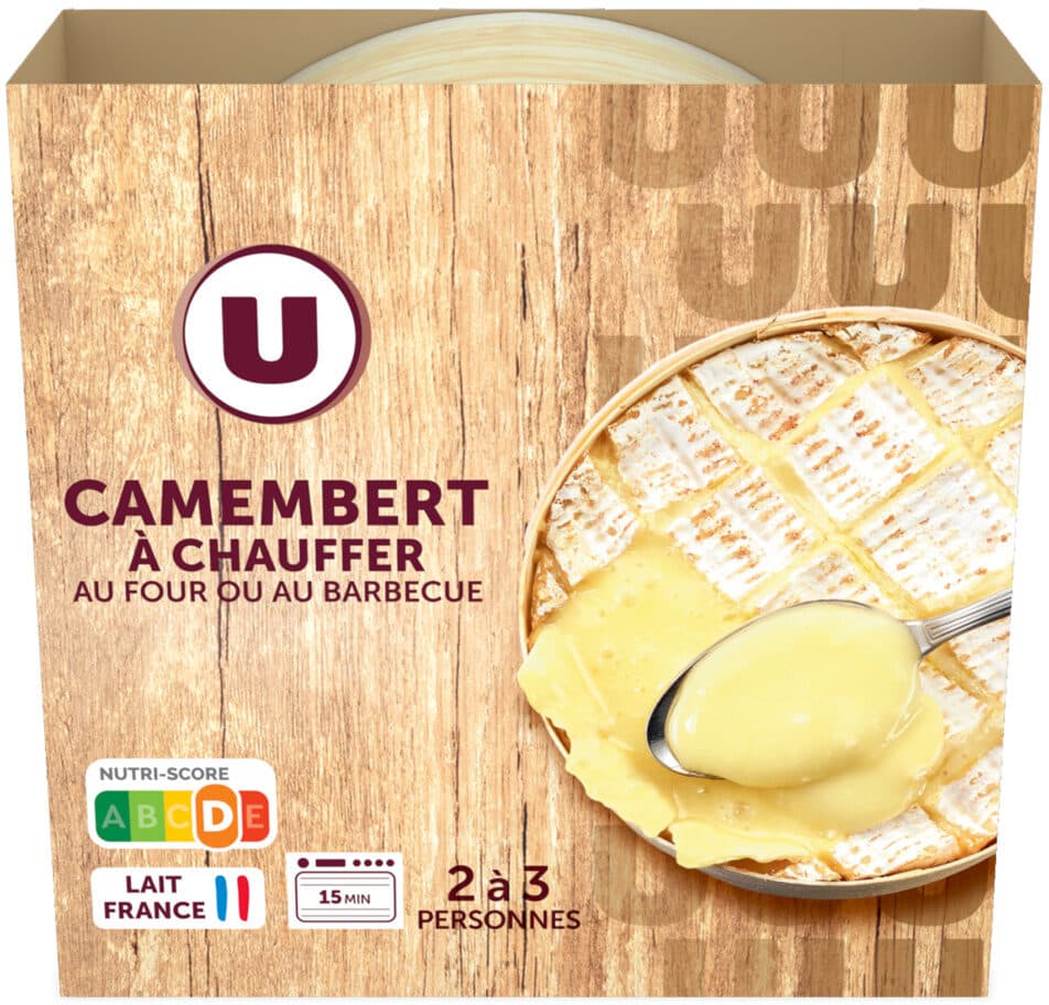 U Camembert à chauffer pasteurisé 23% de MG, 250g packshot