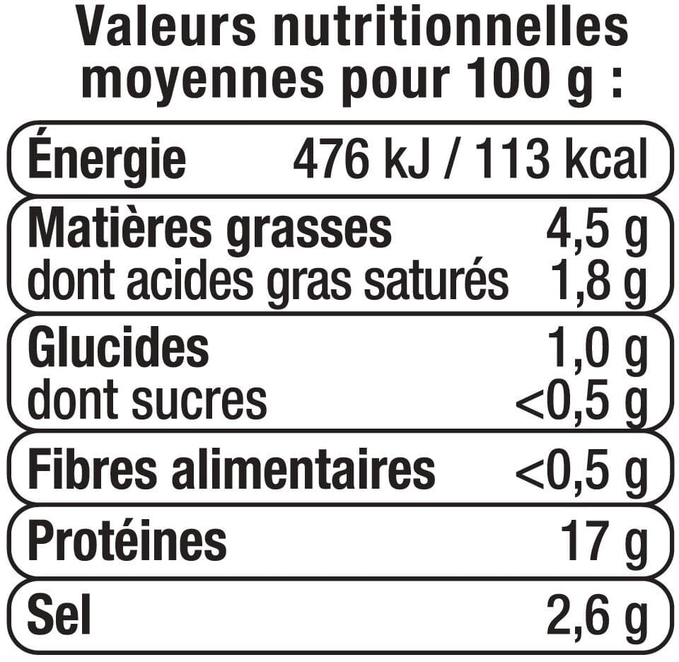 U Râpé de jambon cuit - 2x75g packshot