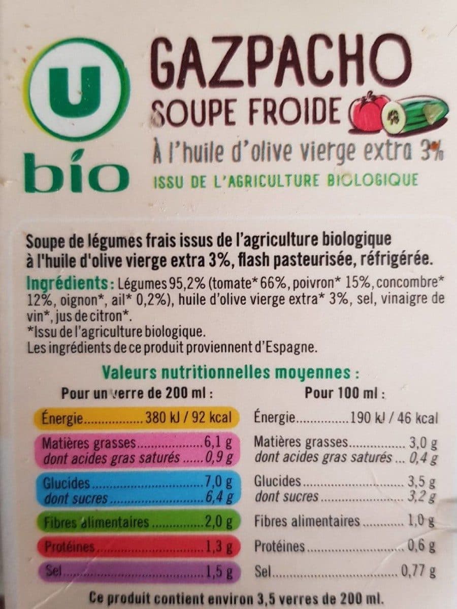 U Gazpacho 75cl packshot