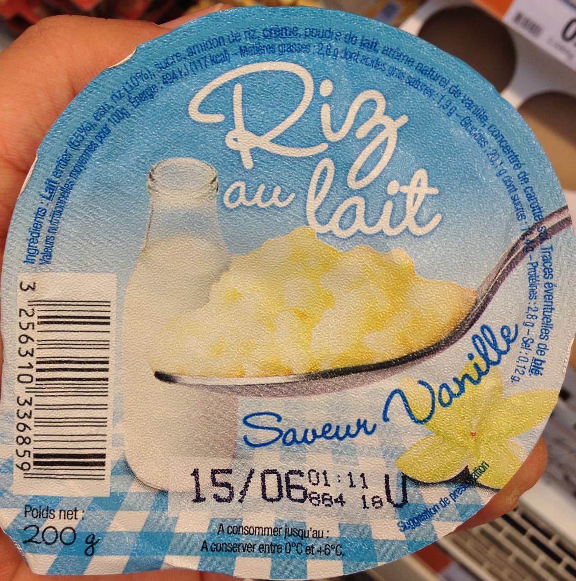 LNUF Vallet Riz au lait Saveur Vanille packshot