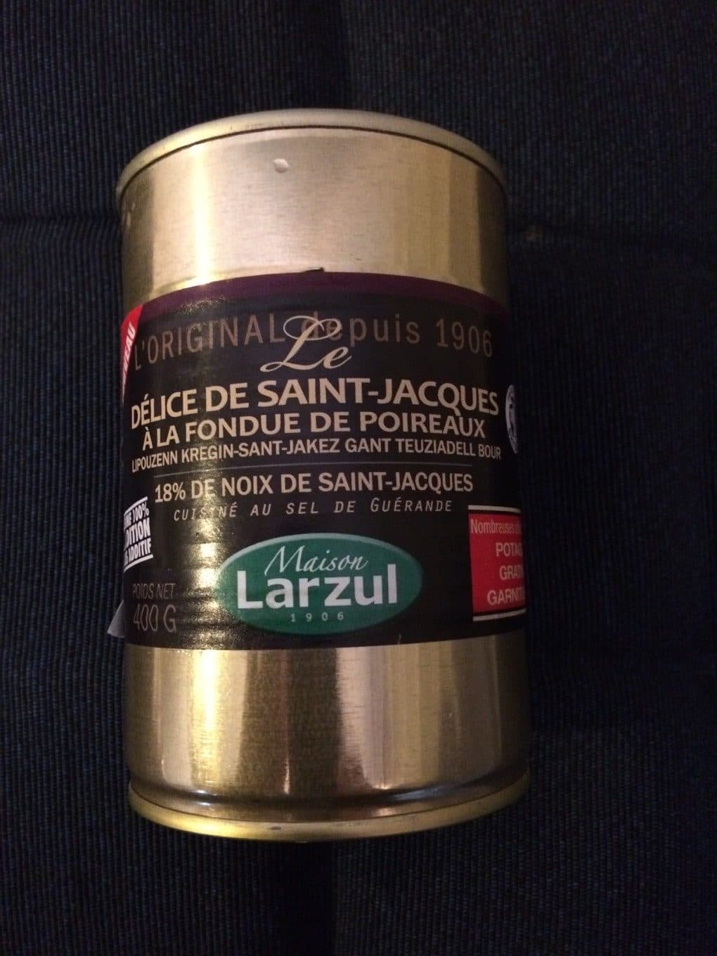 Maison Larzul Délice de saint-jacques à la fondue de poireaux packshot