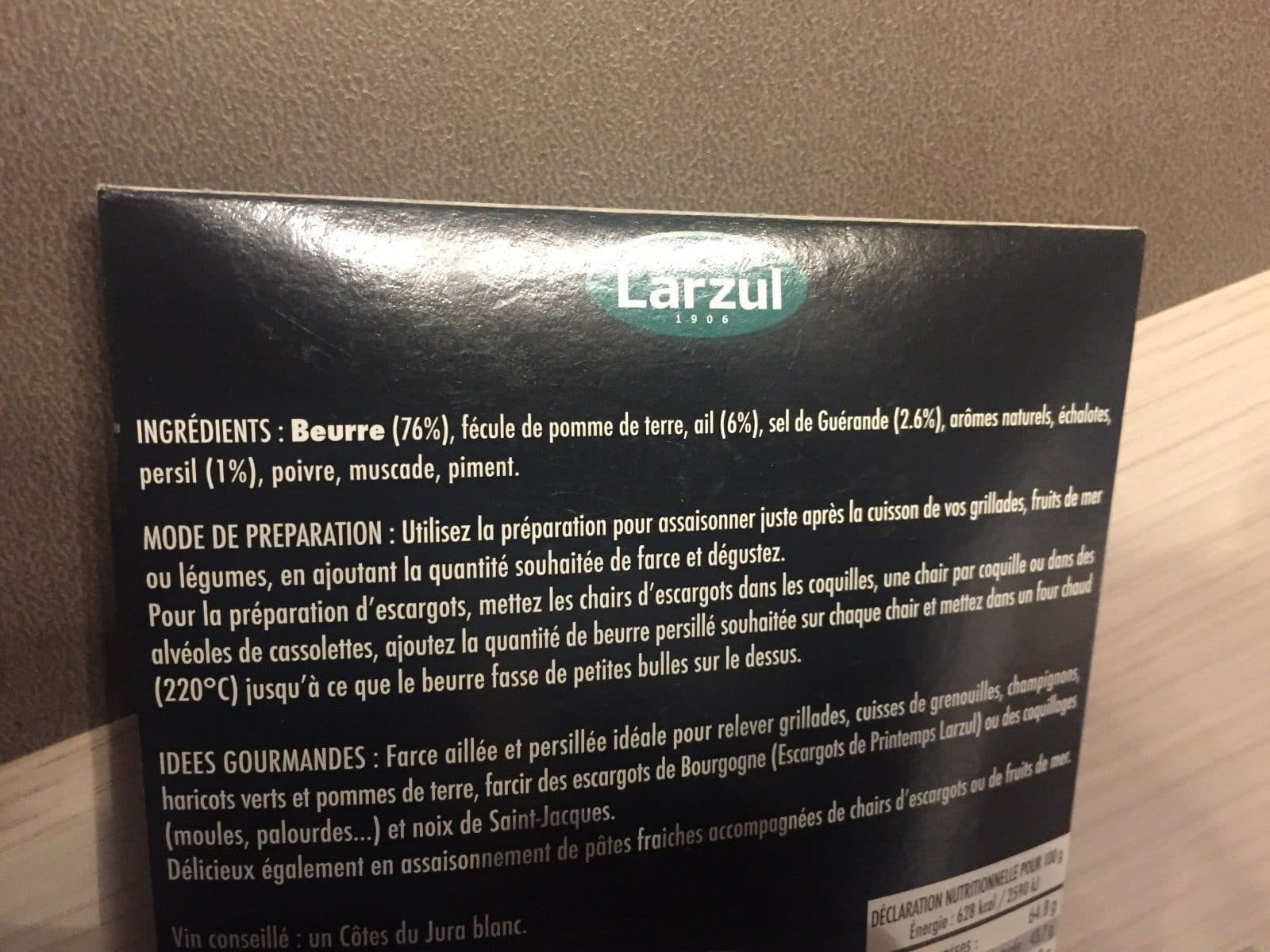 Maison Lazrul Beurre ail et persil pour escargots packshot
