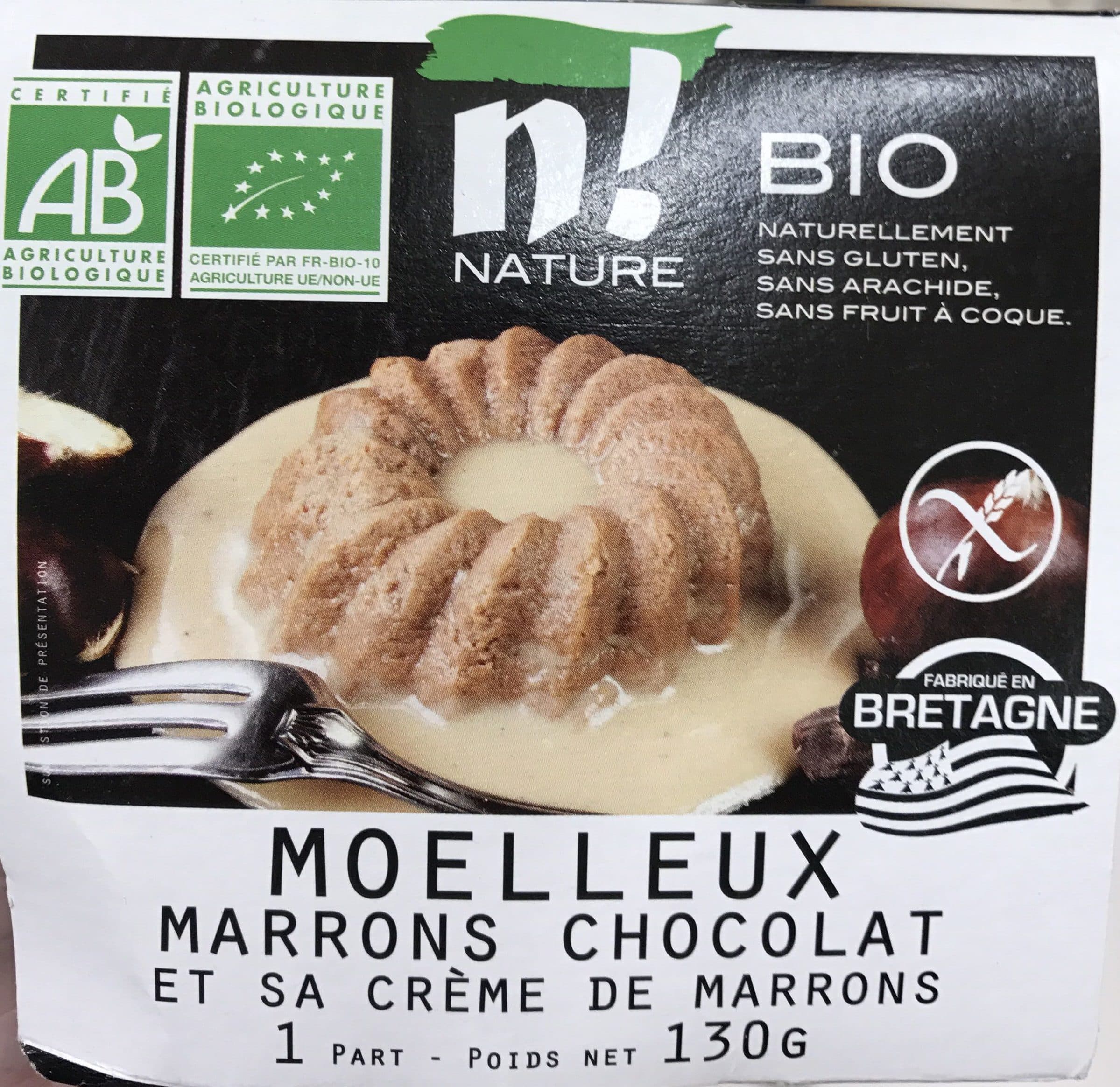 N! Moelleux marrons Chocolat et sa crème de Marrons packshot