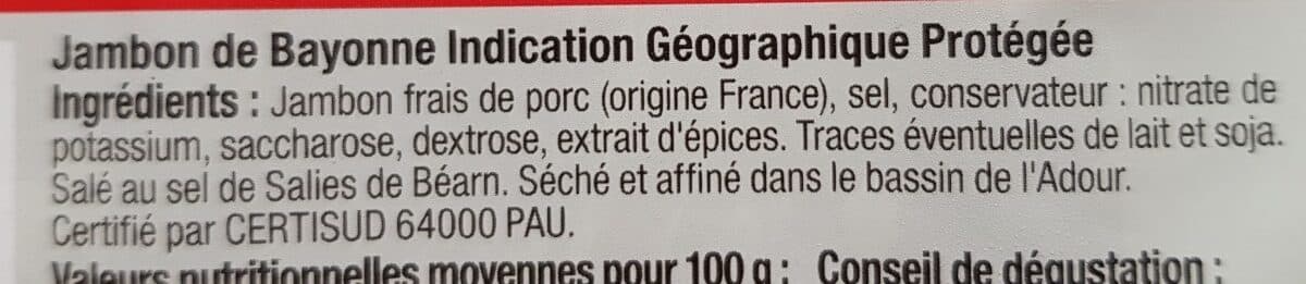 Open Food Facts Jambon de Bayonne packshot