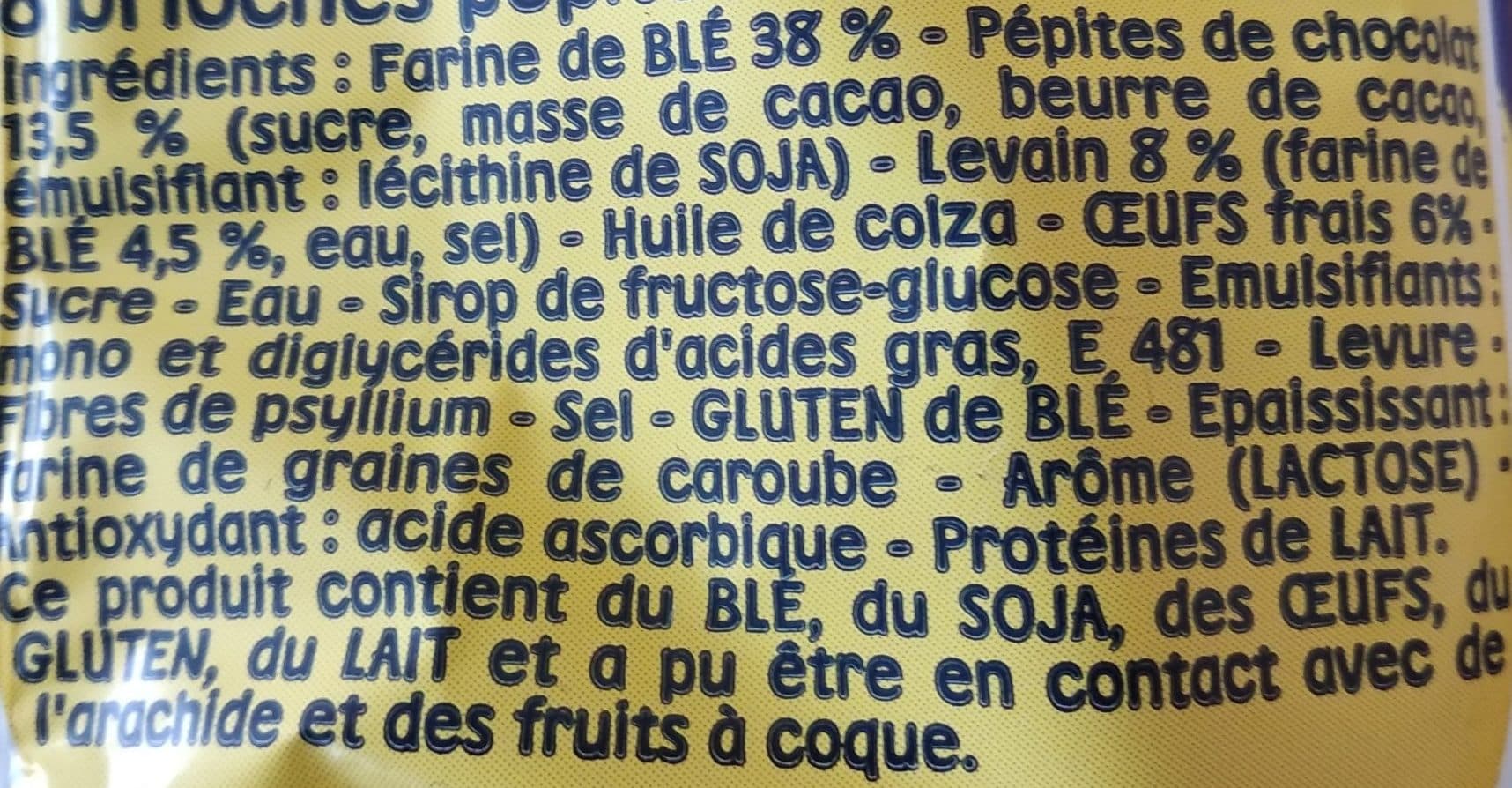Brioche Pasquier Brioches 8 pépites chocolat packshot