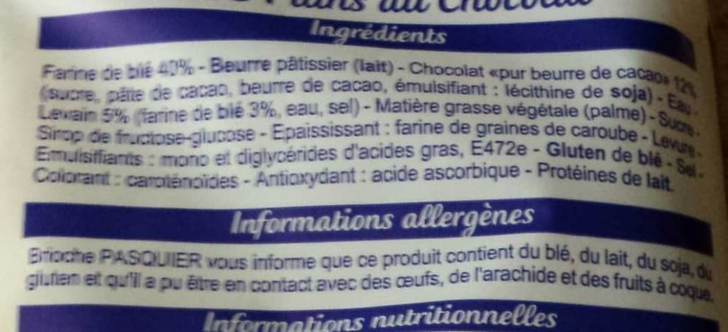 Brioche Pasquier Pains au Chocolat au levain (Maxi Familial) packshot