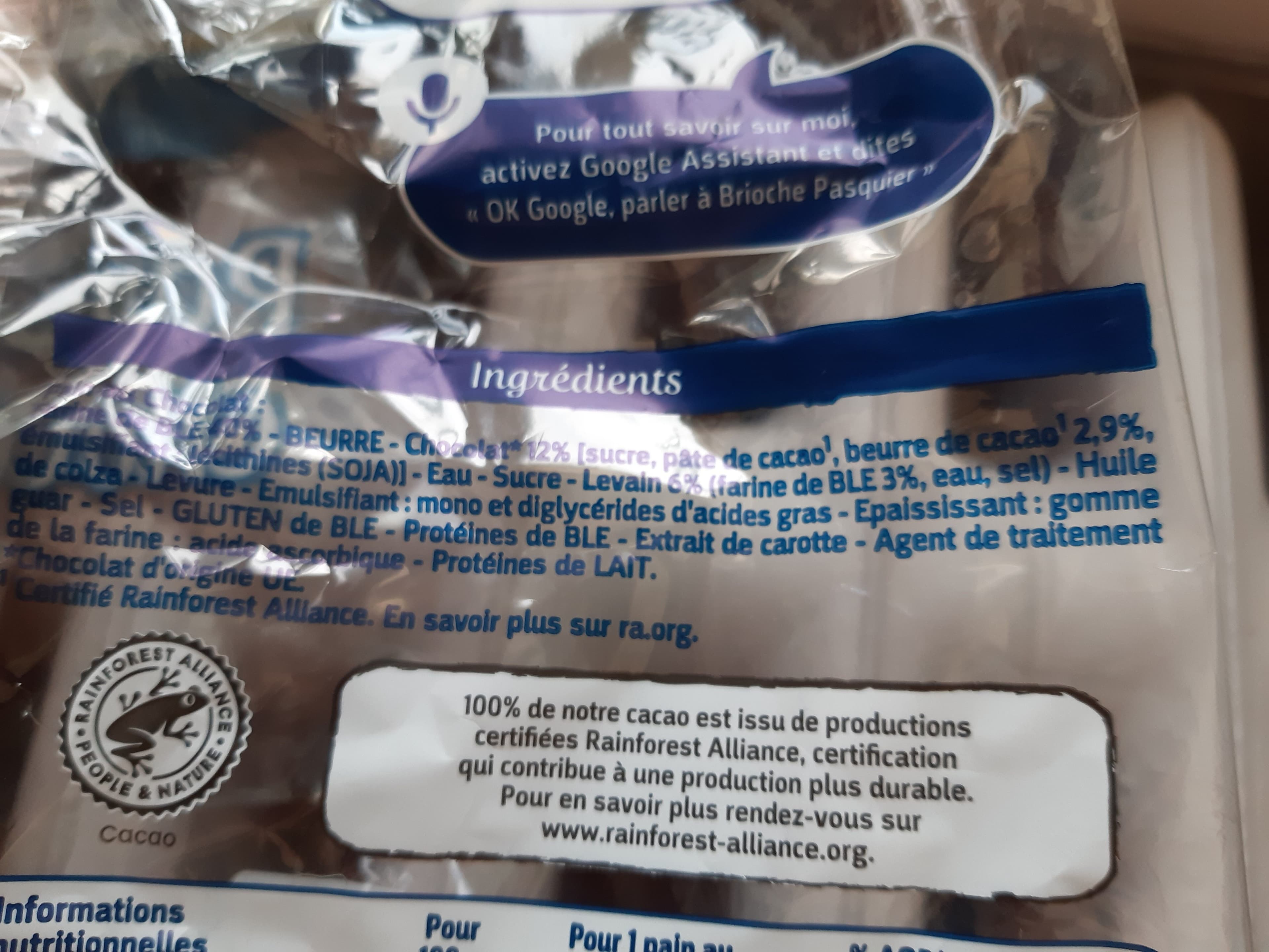 Brioche Pasquier Pains au chocolat format familial packshot