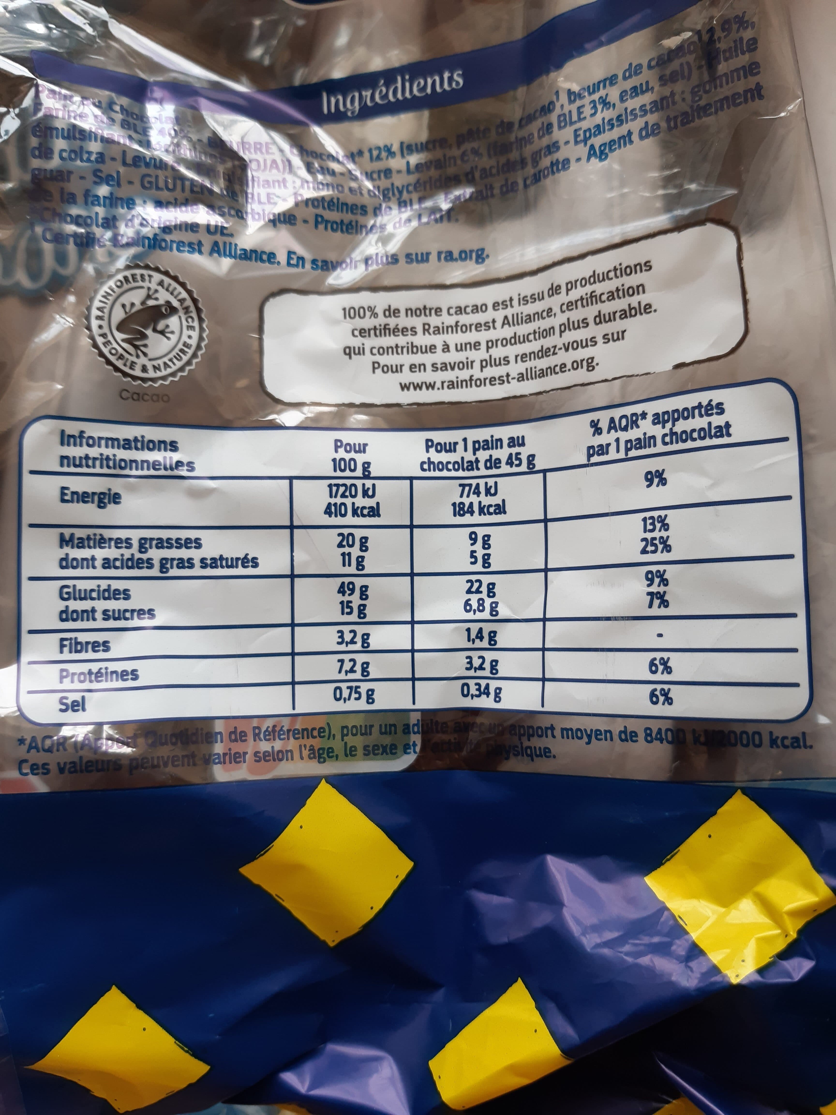 Brioche Pasquier Pains au chocolat format familial packshot