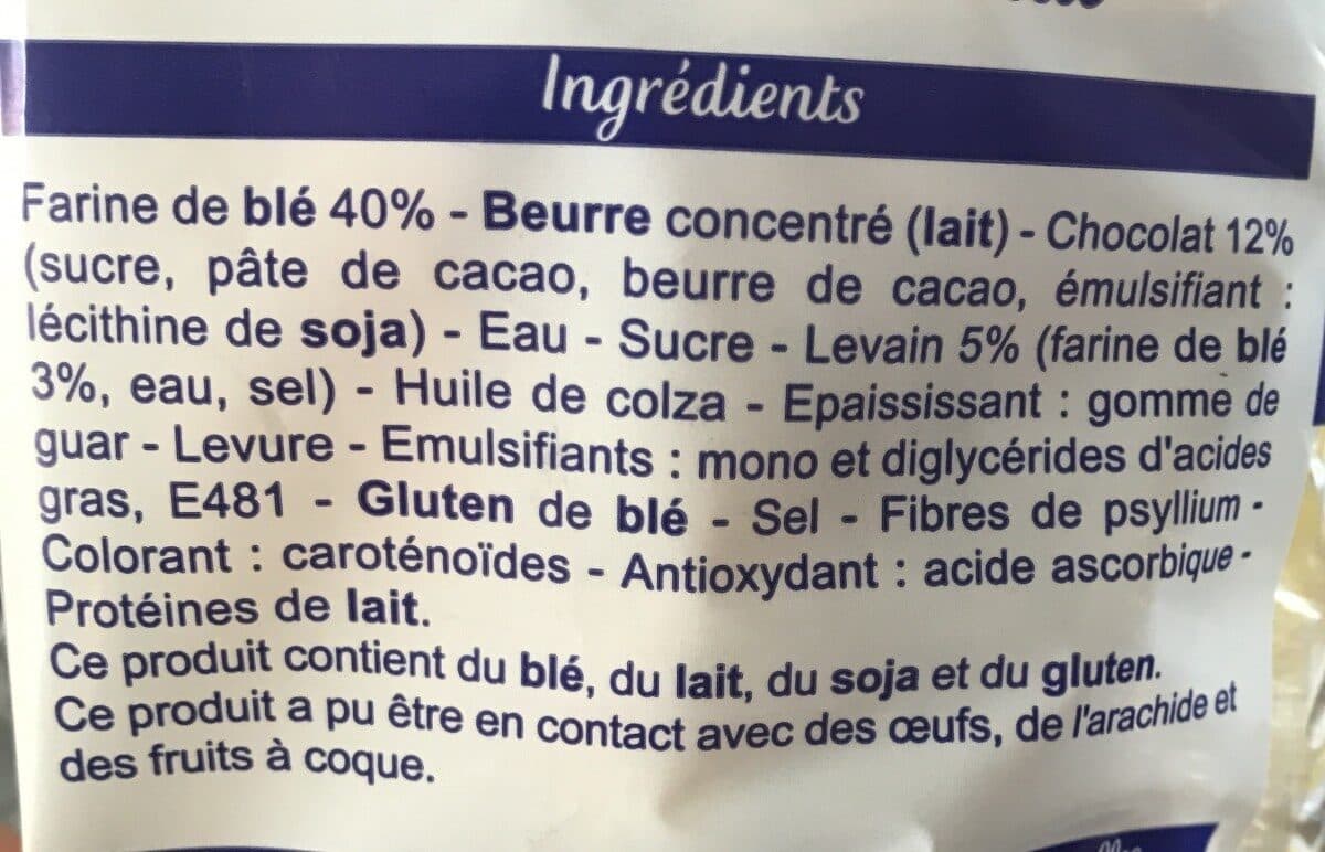 Brioches Pasquier Pains au chocolat pasquier packshot