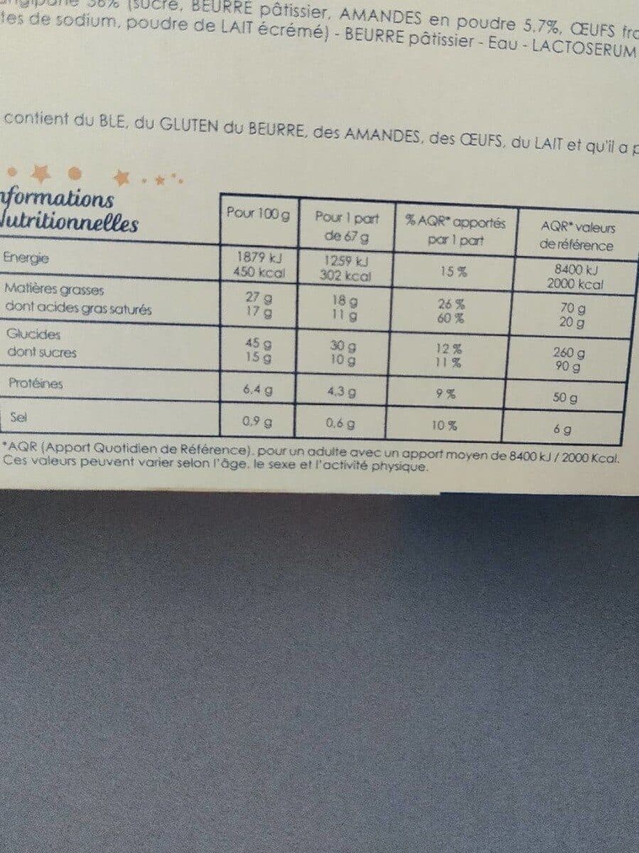 Brioche Pasquier Galette des Rois Frangipane packshot