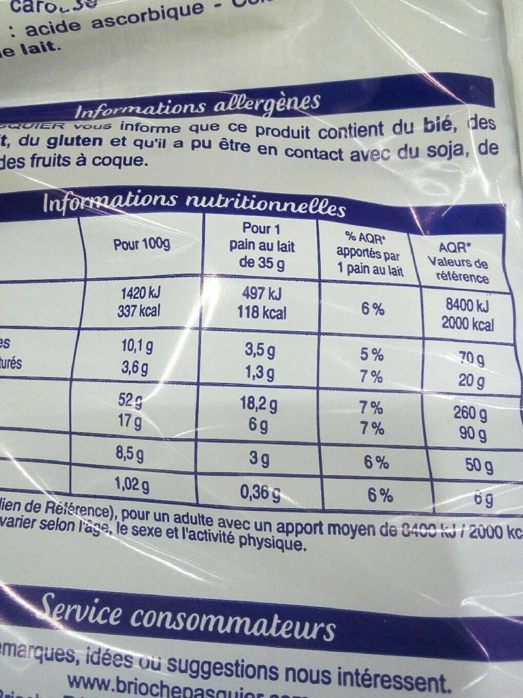 Brioche Pasquier 10 pains au lait touche de miel packshot