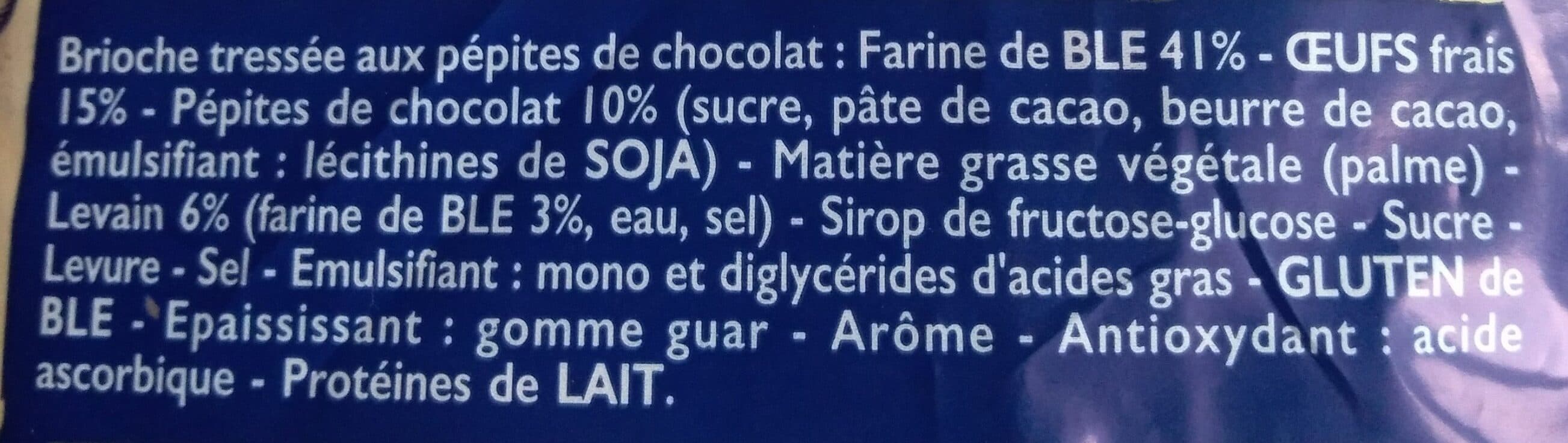 Pasquier Brioche tressée pépites de chocolat packshot