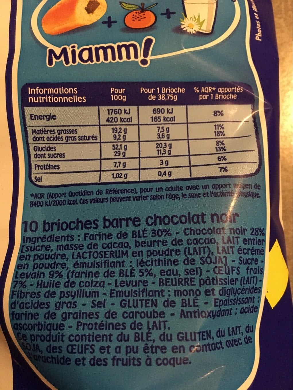 Brioche Pasquier Pitch choco barre packshot