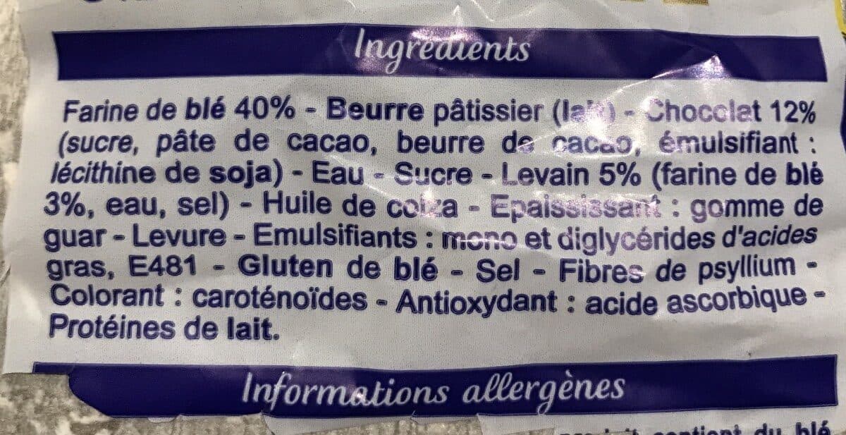Brioches Pasquier Pains au chocolat packshot
